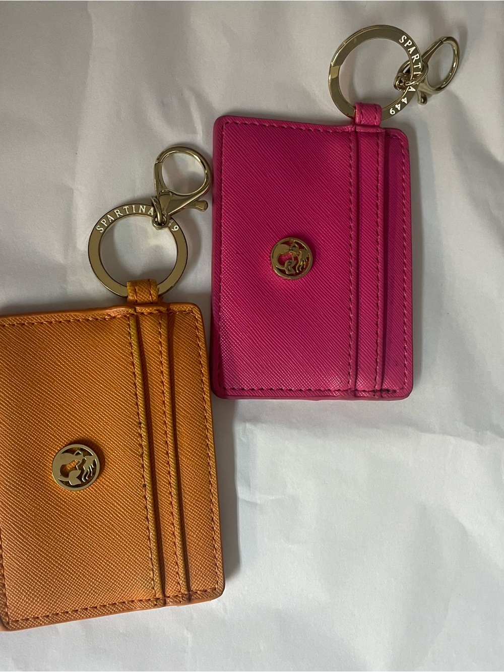 Spartina 449 Dual Card Holder Key Rings in Hot Pink and Orange price both.